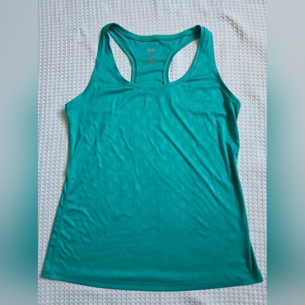 Athletic Works Blue Sleeveless Fitted Tank Top